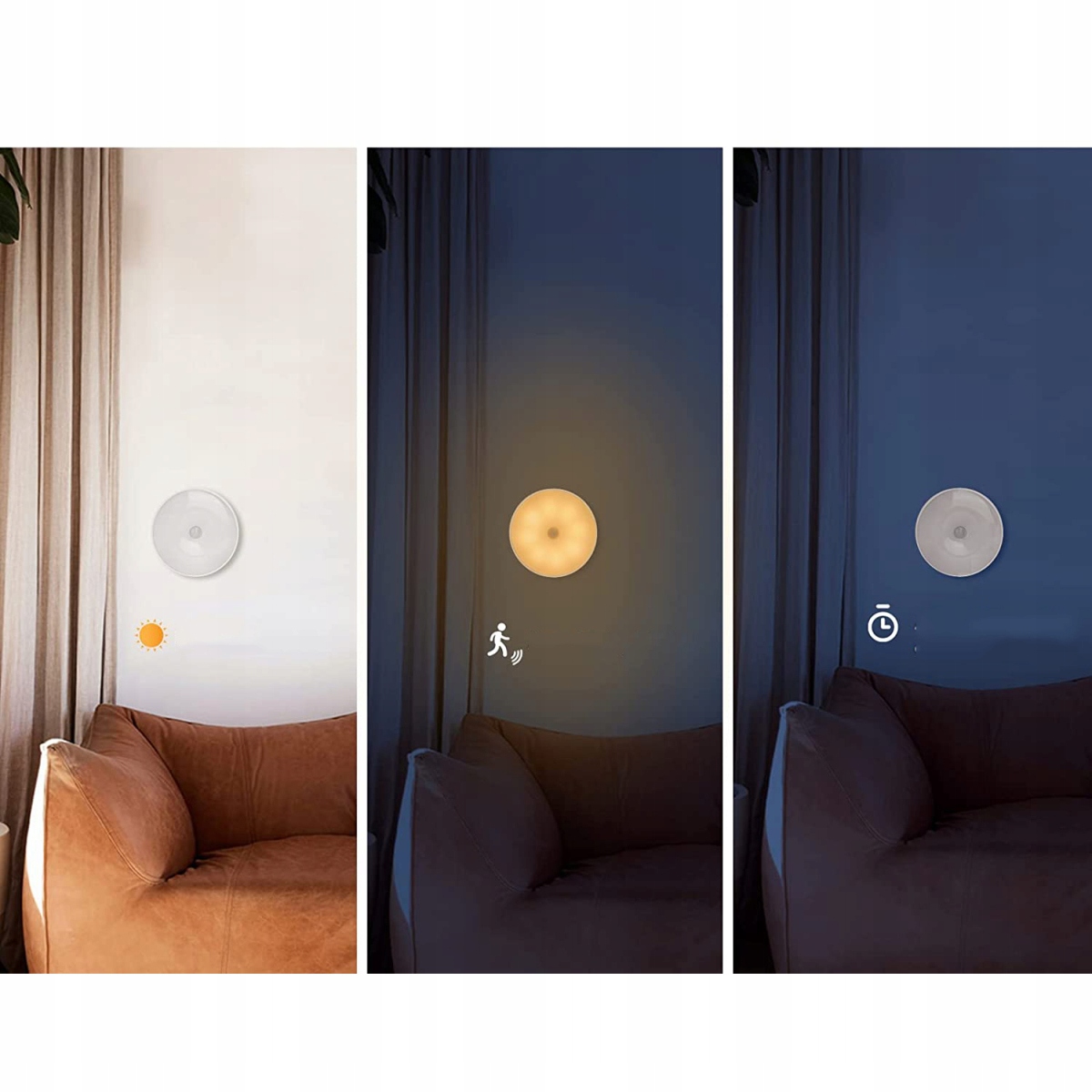 BEZPRZEWODOWA LAMPKA NOCNA LED Z CZUJNIKIEM RUCHU CZUJNIK AKUMULATOR KABEL Klasa efektywności energetycznej A