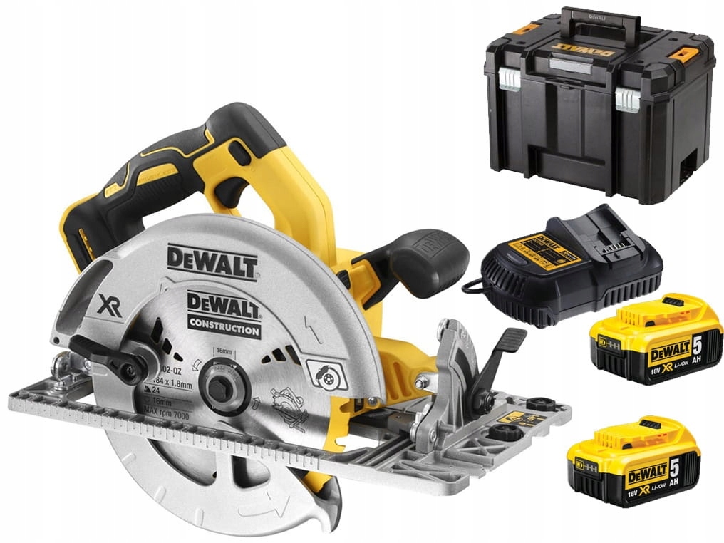 DEWALT DCS572P2 PILARKA TARCZOWA POD LISTWĘ 184mm 2x5Ah + TsTak 18V XR