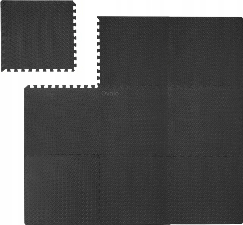 Silná Skládací Pěnová Podložka Na Cvičení fitness 180x180cm černá