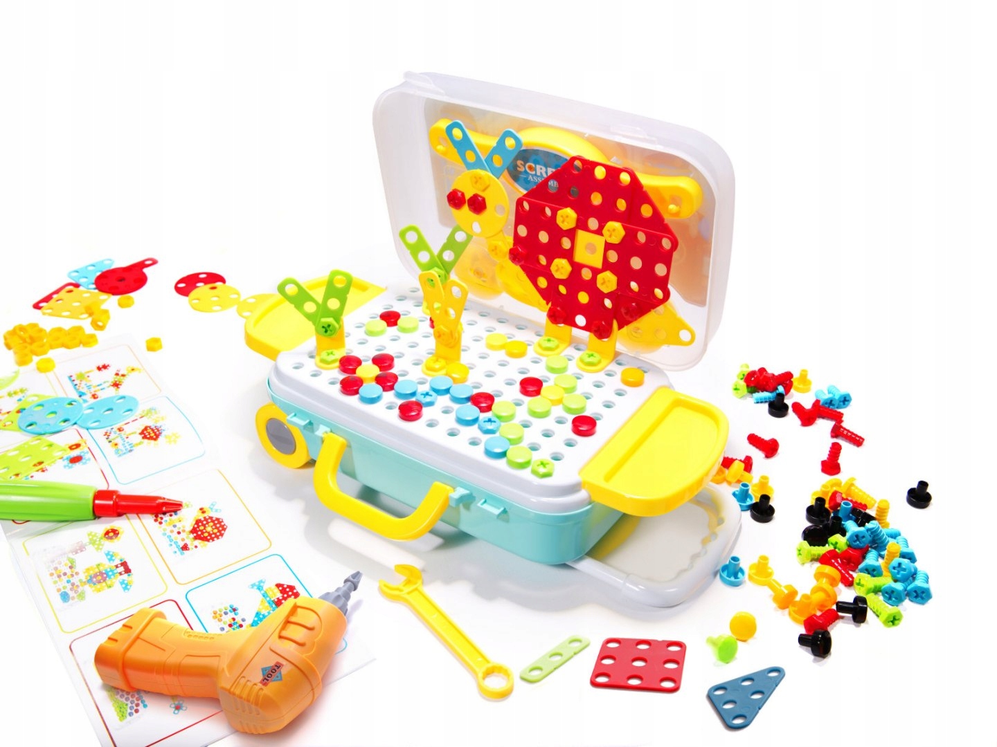 

Puzzle Klocki W Walizce Wkrętarka 258 El.