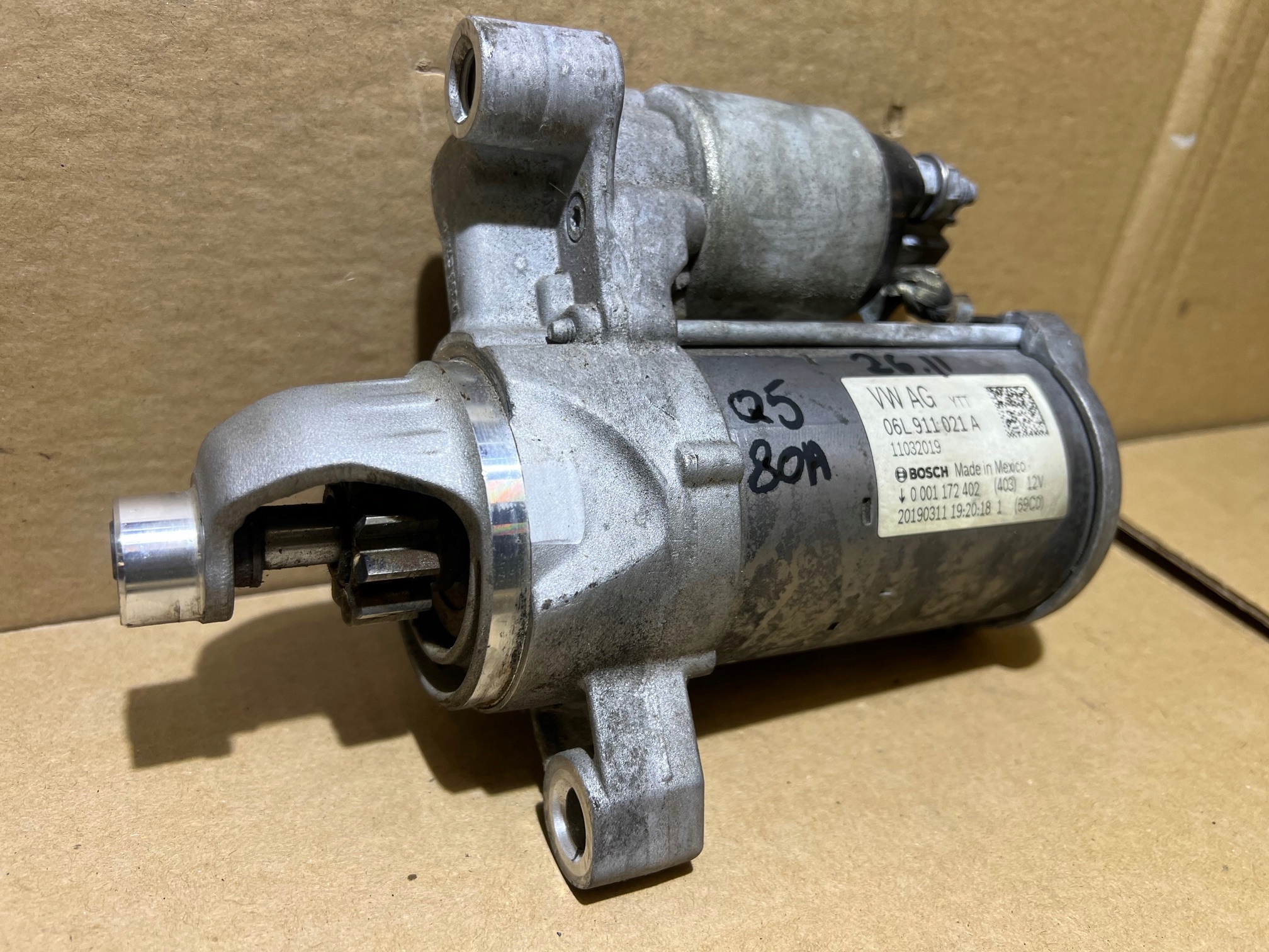 AUDI A4 B9 Q5 80A 2.0 TFSI startér MOTORU 06L911021A