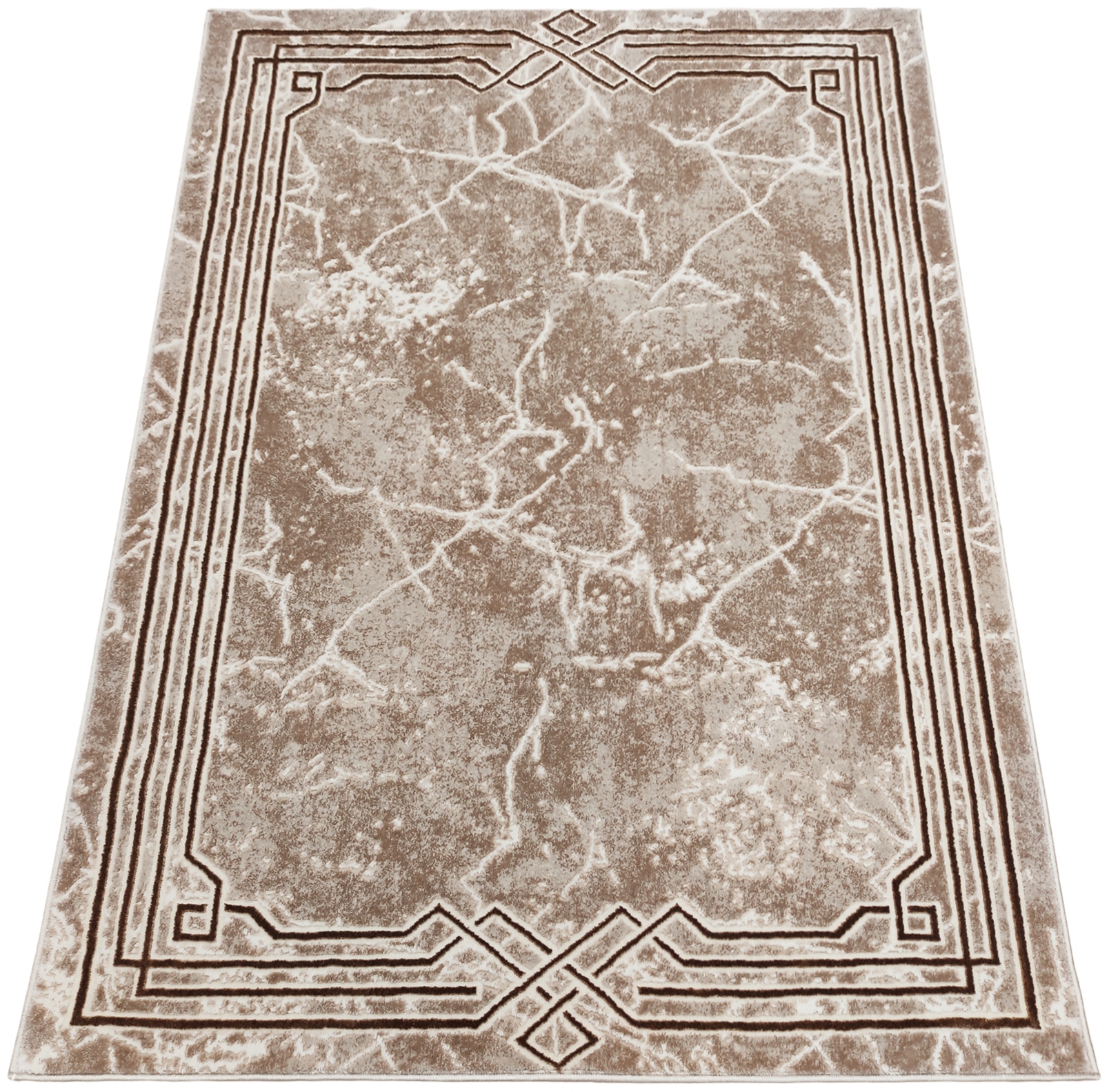 Koberec 115x170 Moderní Do Obývacího Pokoje Hnědý Blesk