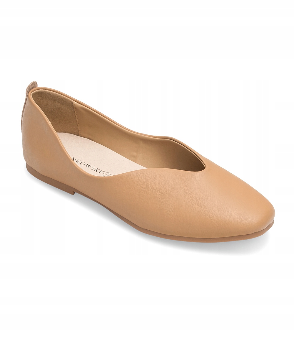 Dámské kožené baleríny béžové Jankowski JK/P-3-130 Camel vel. 40