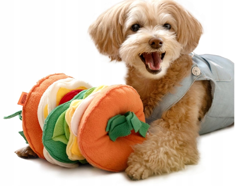 Plyšová Hračka Pro Psa Hamburger Burger Čichová Na Vzdělávací Pamlsky