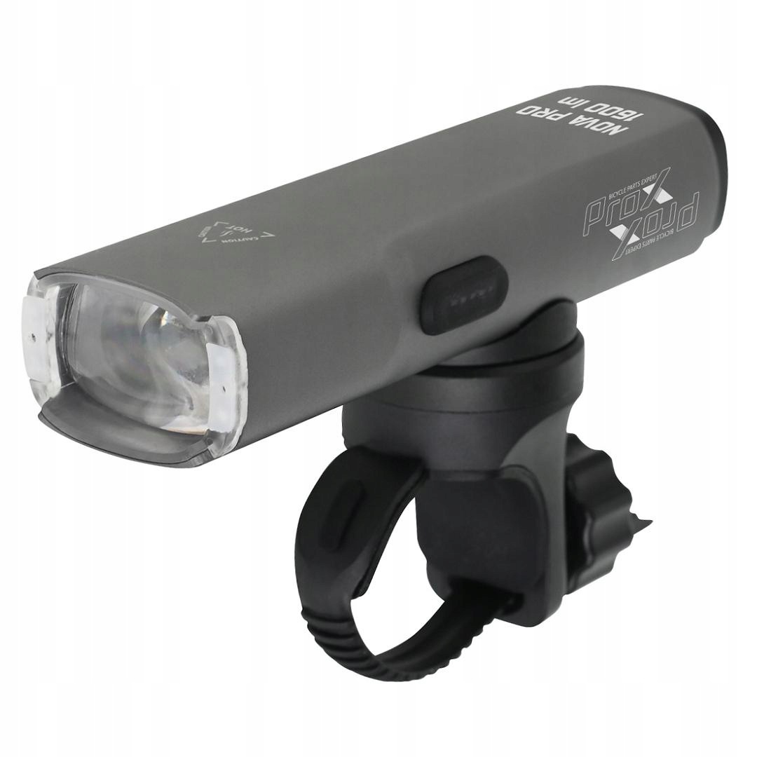 Přední Lampa Prox Nova Pro 1600Lm, Šedá, 4000 mAh, Bezpečná, Paměťový Režim, Garmin