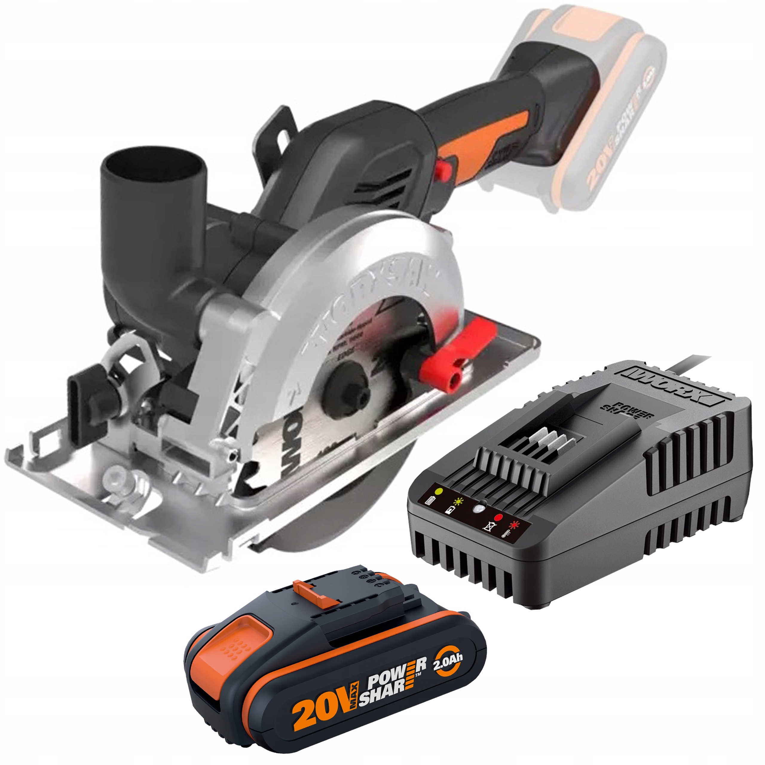 

Piła tarczowa Worx WX531.9 Akumulator Ładowarka