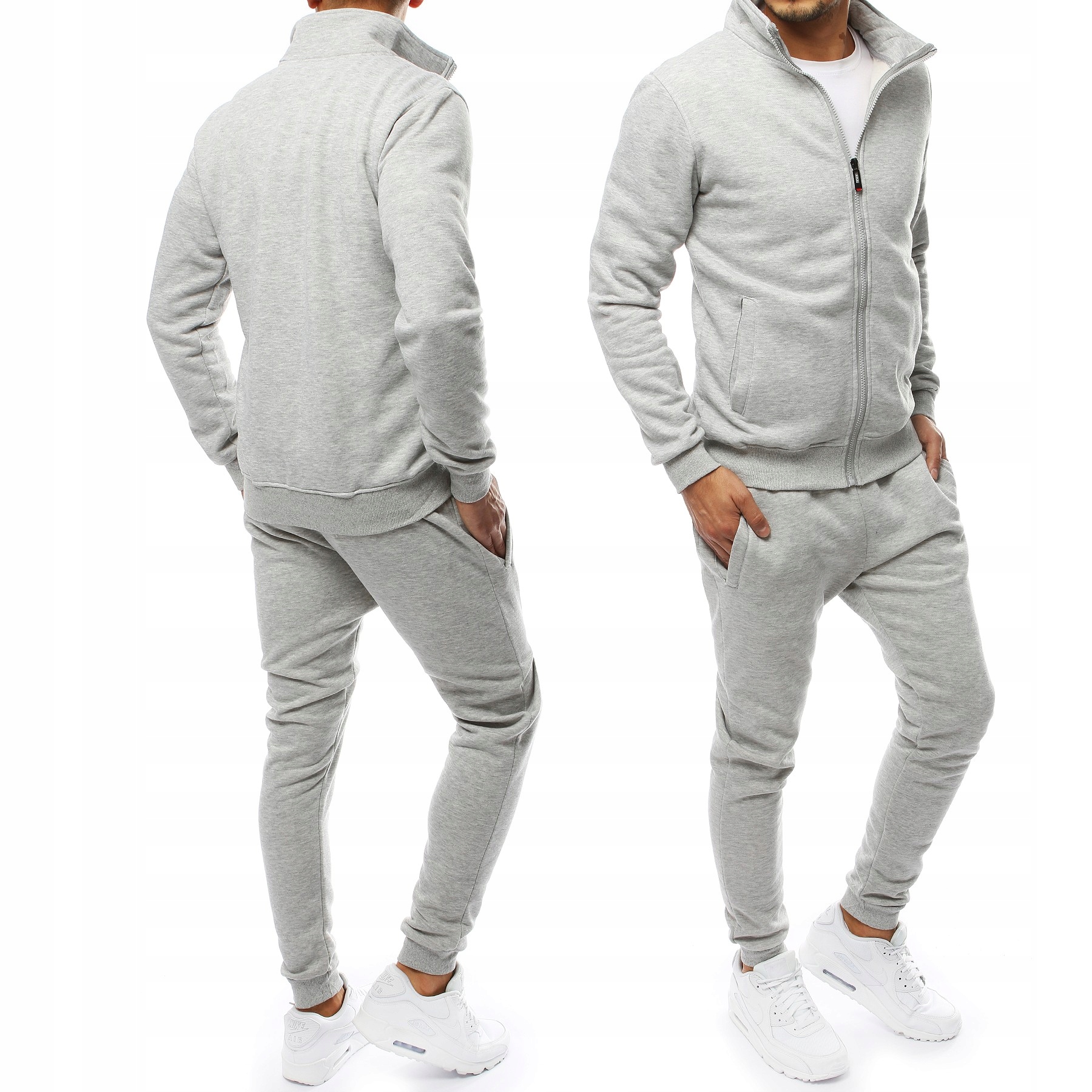 Komplet dresowy męski bluza na zamek spodnie jogger AX0732 M