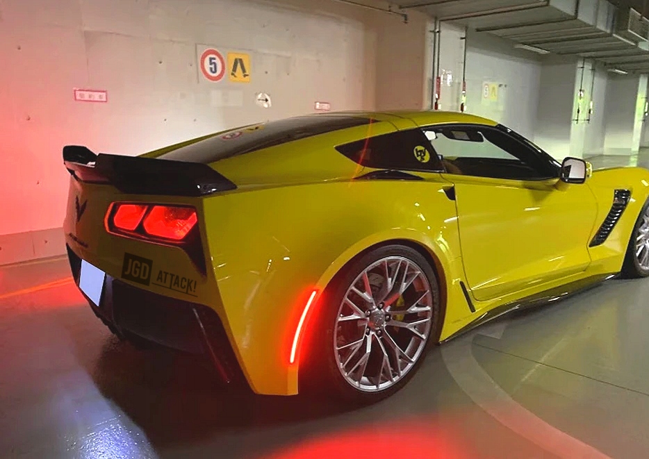 Obrysy Obrysowki LED Corvette C7 2014 2019 C7 kpl Installation side left front right front left rear rear right