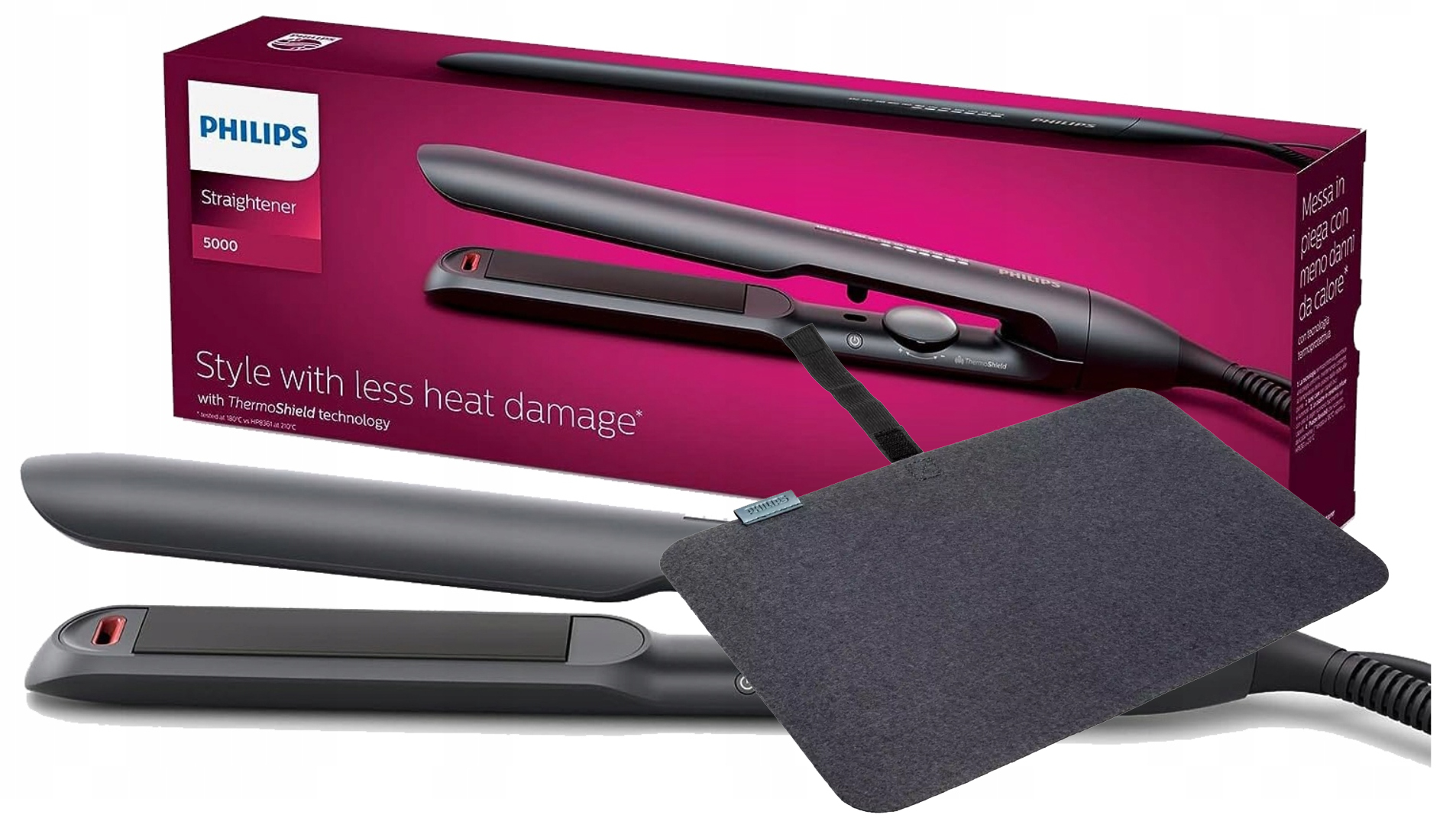 Sada Na Vyrovnávanie Vlasov Žehlička Philips 5000 Ionizačná 2V1 Puzdro