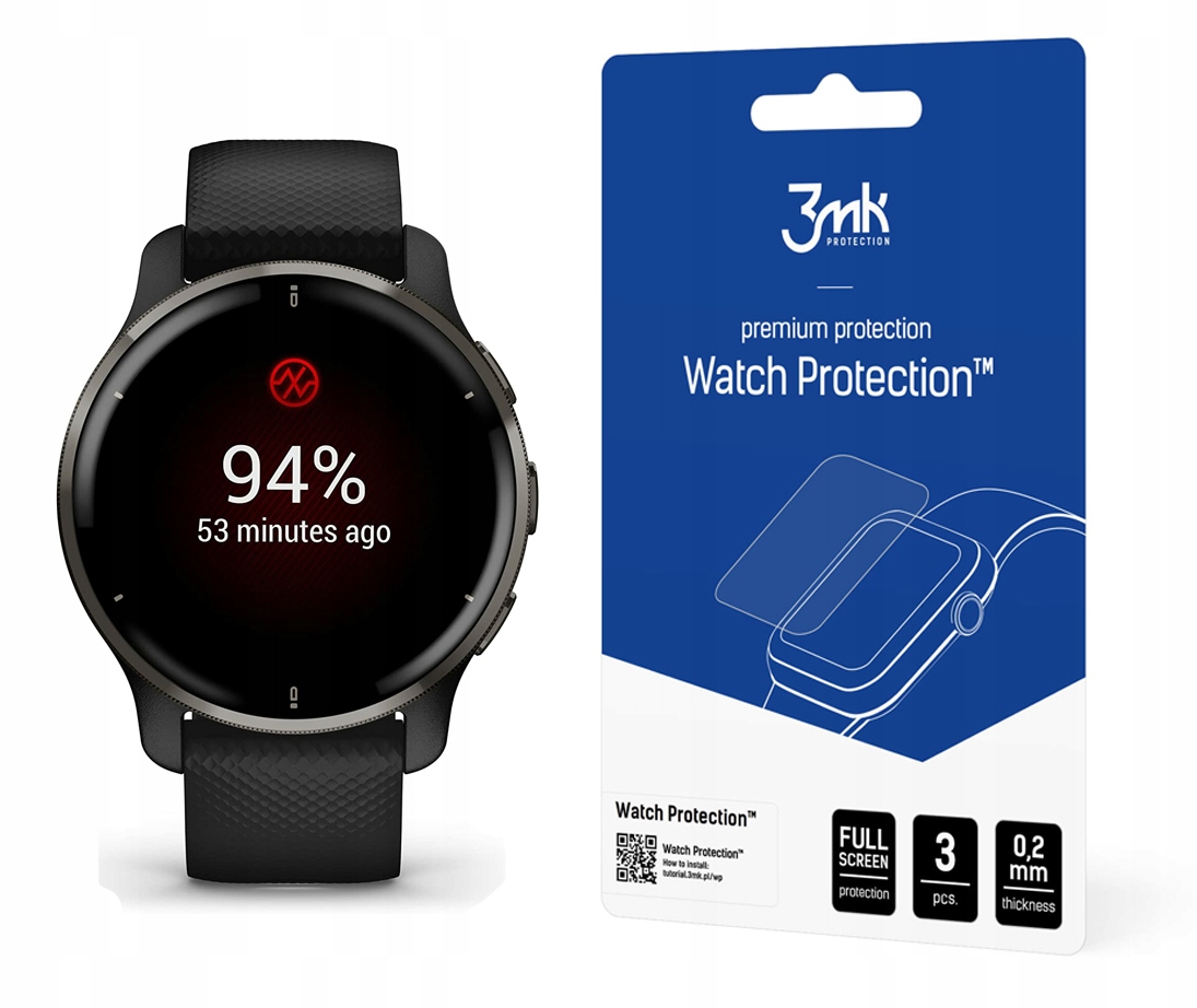 

3MK Folia Fullscreen Arc do Garmin Venu 2 Plus