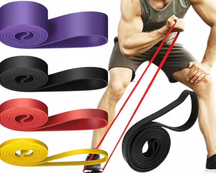 Gumy Oporowe Power Band Zestaw 4SZT Taśmy Treningowe Crossfit Podciąganie