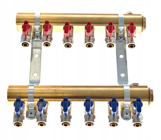 ROZDZIELACZ 9 SEKCJI DO OGRZEWANIA Z ZAWORAMI PEX