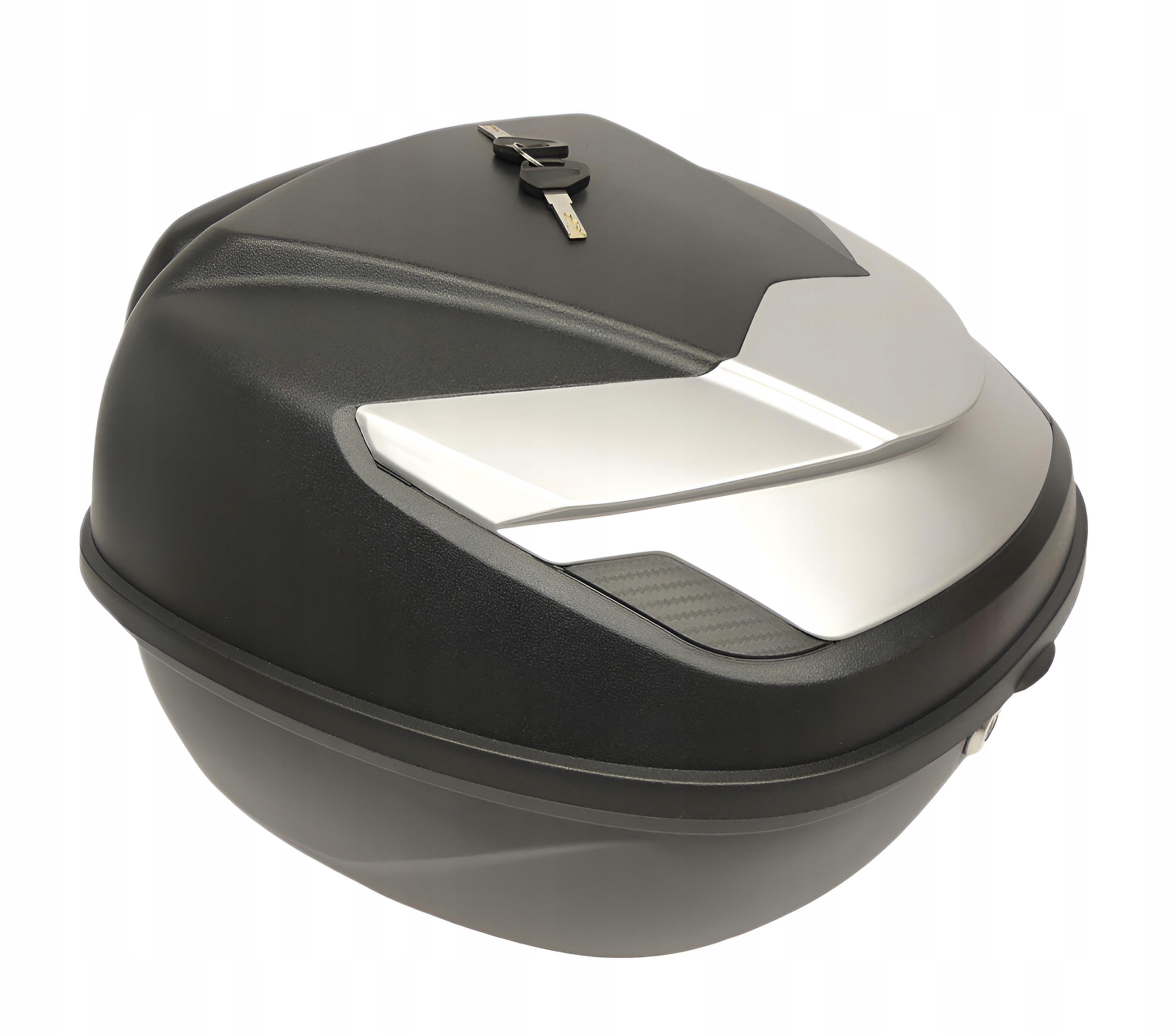 Motocyklový kufr Centrální 39L Praha Kvalita! TopX Stříbrný 39L Deska 1 Helma