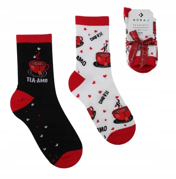 

2 Pary Skarpety Damskie Walentynki 35/38