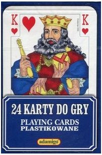 KARTY TALIA do gry 24-list. Adamigo ŁATWE TASOWANIE BARWNA TALIA