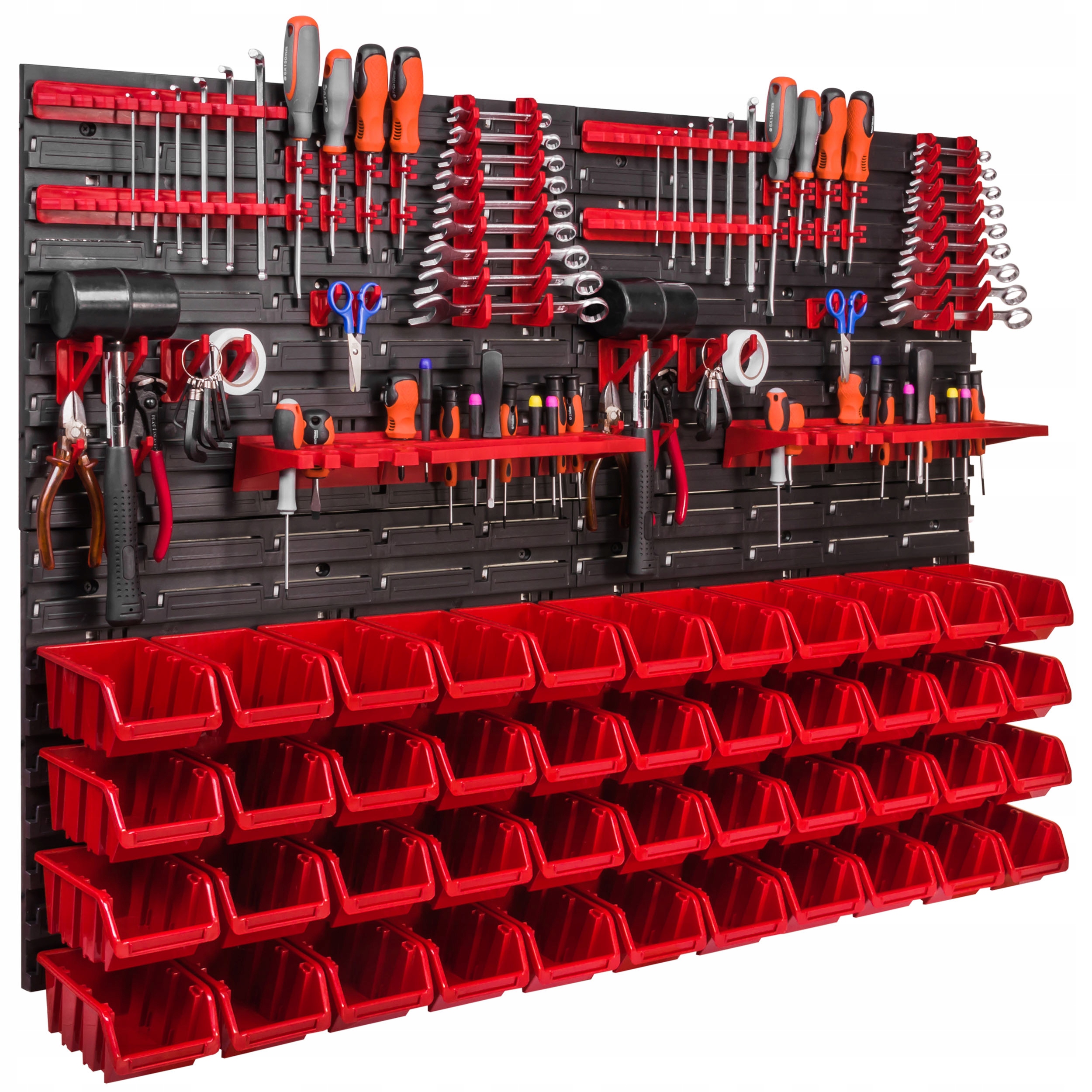 Nástrojová deska 115 x 78 cm, dílenská stěna 44 záchodů, garáž, klíče