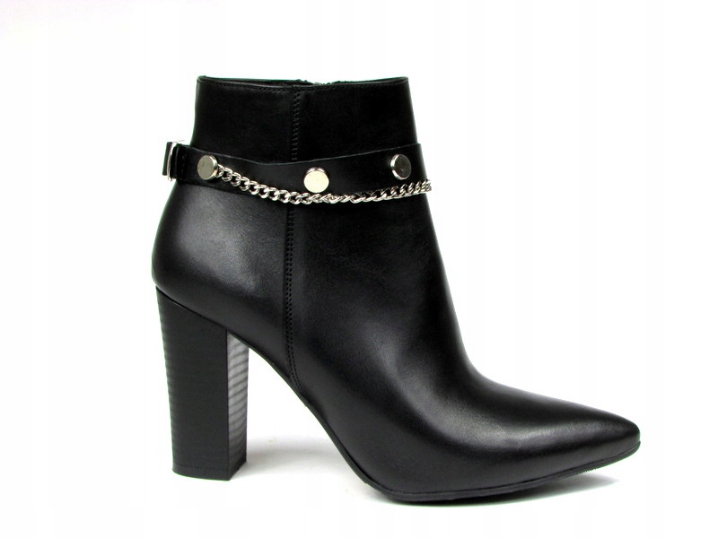 BOTKI NA SŁUPKU 9cm SKÓRA NATURALNA (557) 36