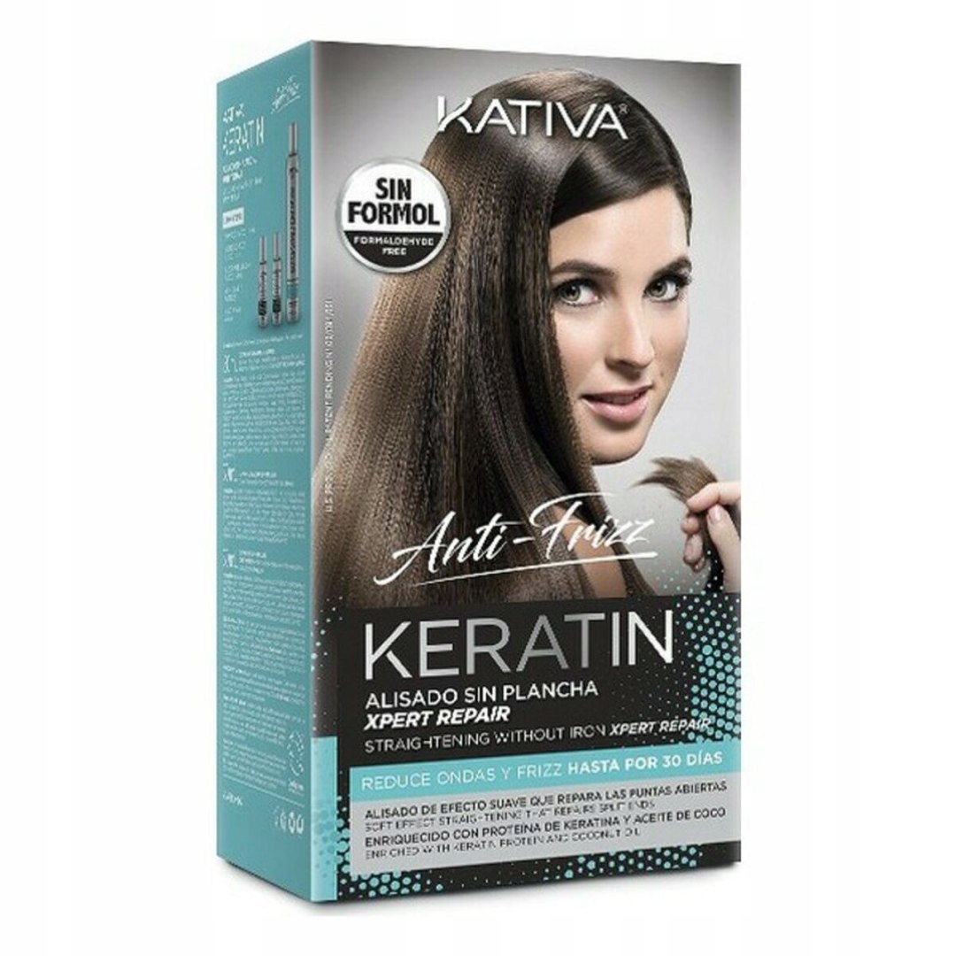 Ošetření pro narovnání vlasů Keratin Anti-frizz Post Kativa (3ks)