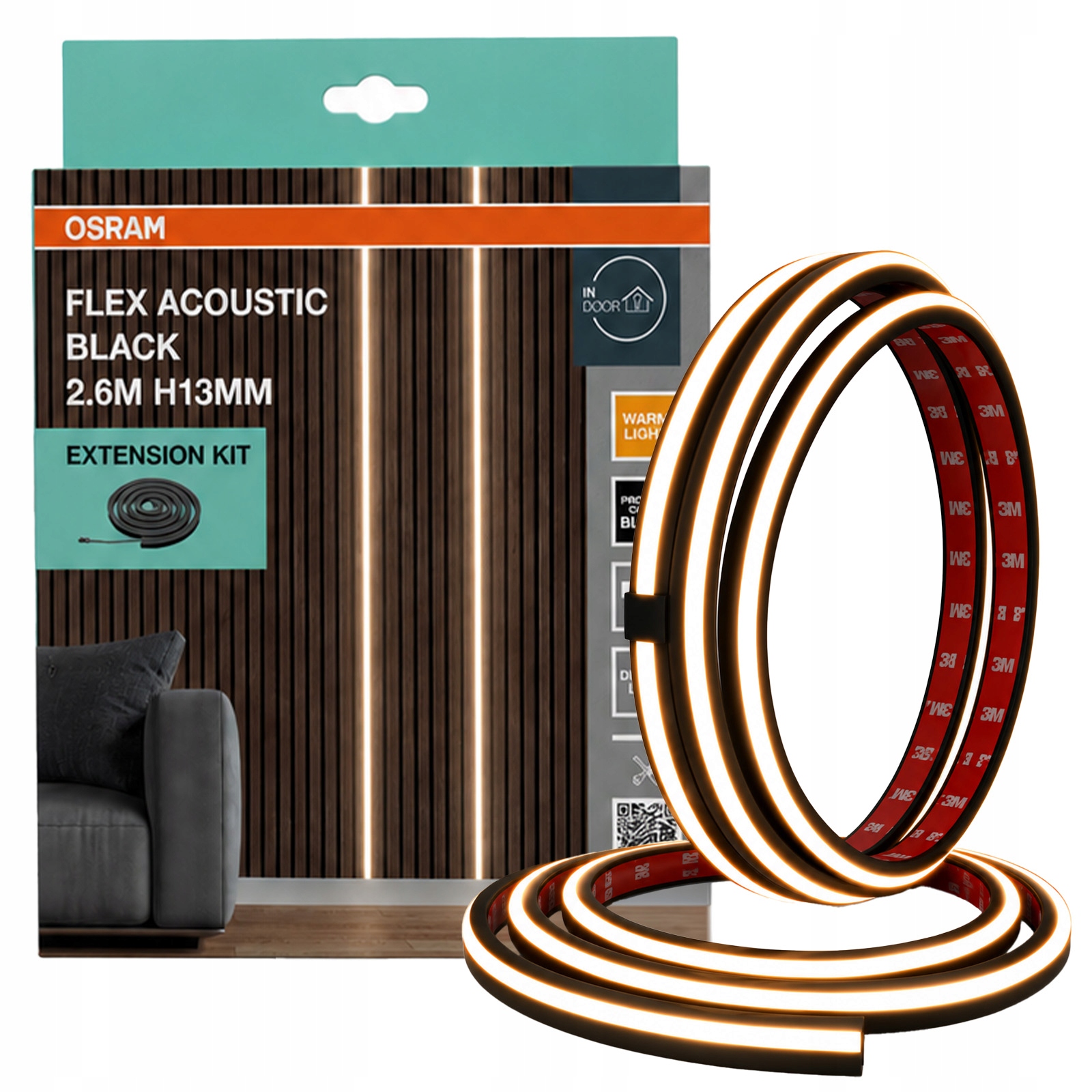 Led páska Neon 24W 260lm 3000K Teplá 24V 2.6 m Stmívatelná na omítku Osram