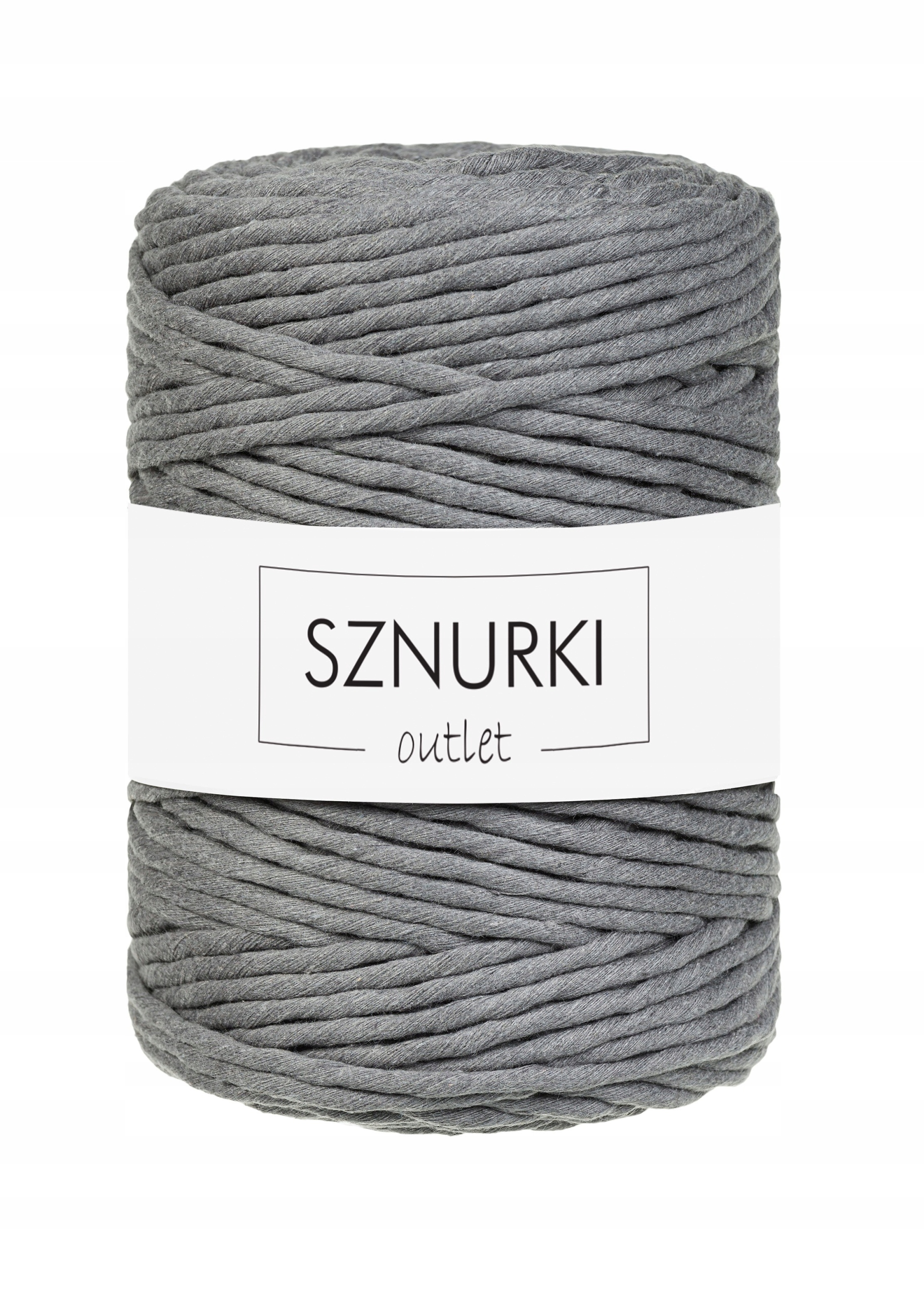 Sznurek do makramy 100m 5mm Outlet ciemny szary
