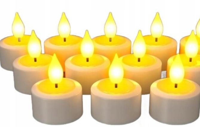 SoulBay Led svíčky s možností opakovaného nabíjení, 12 kusů