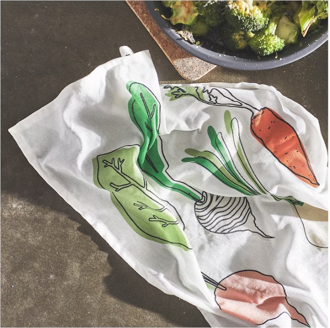 IKEA TORVFLY Ścierka, wzór/zielony, 30x40 cm Marka Ikea