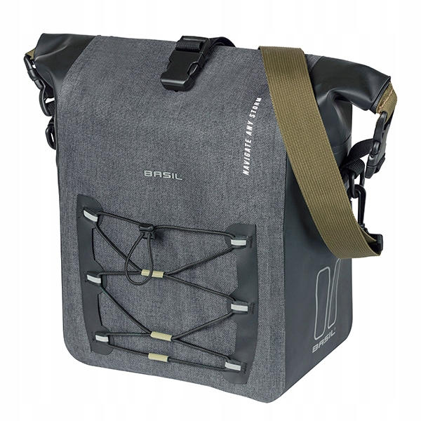 Cyklistická brašna zadní Basil Navigator Storm M Mik Hooks 12–15L