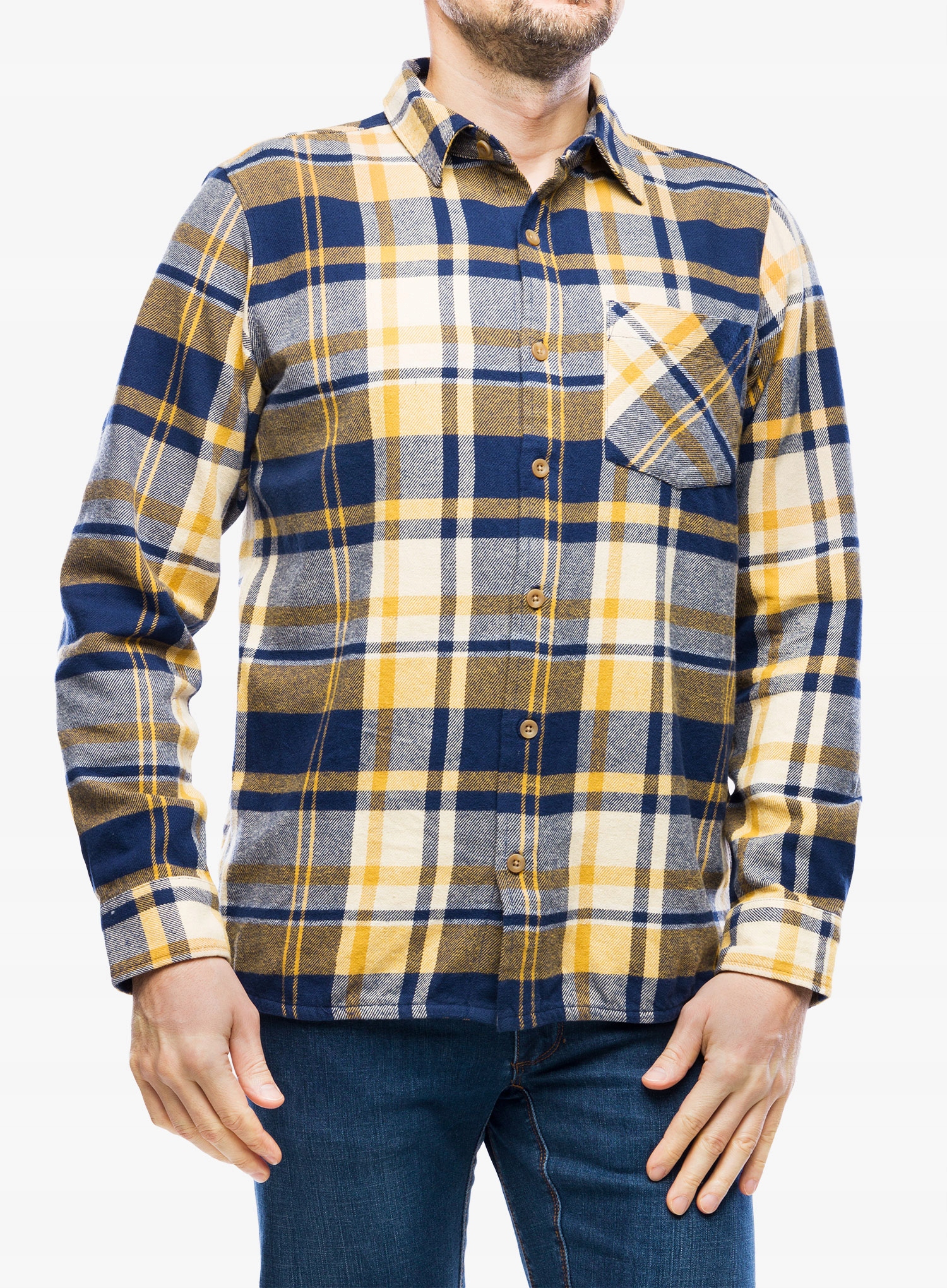 Turistická košile Black Diamond Project Flannel indigo/gold plaid S