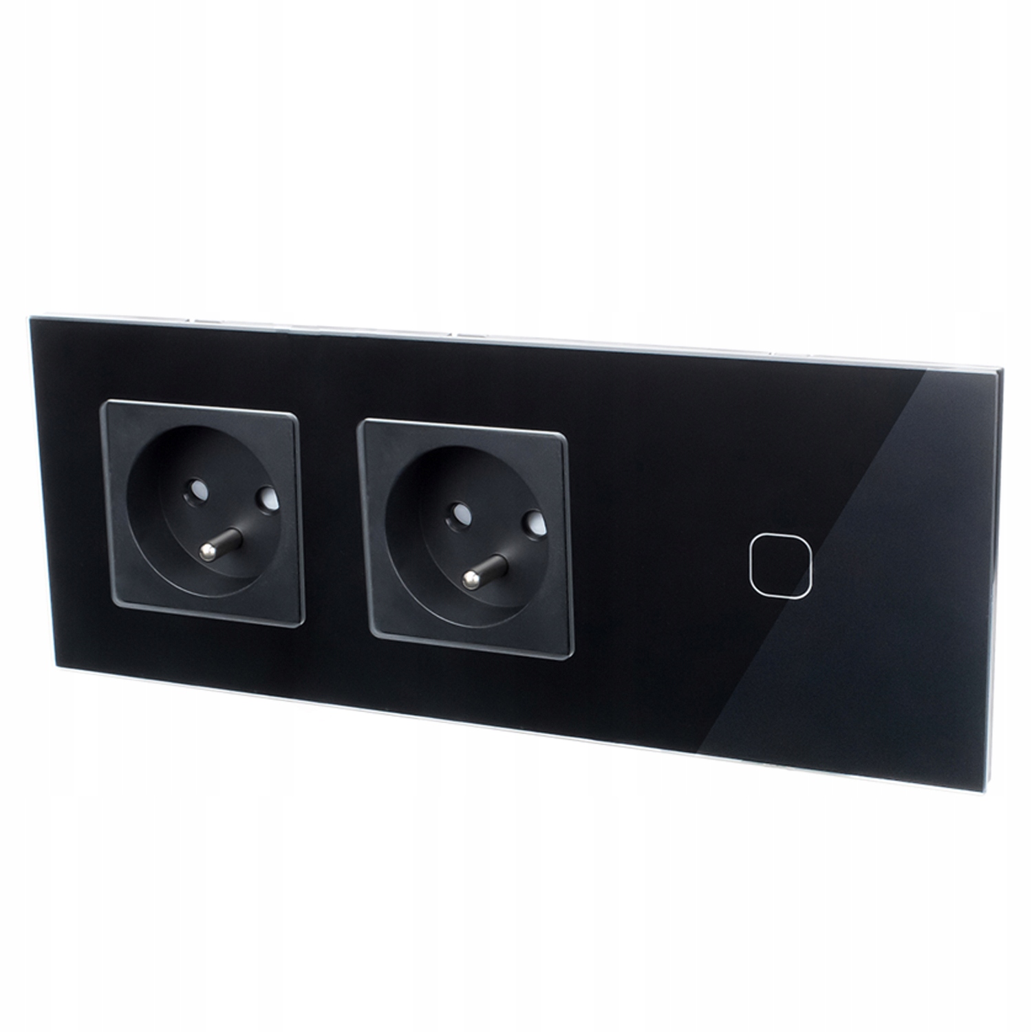 2x Led skleněný dotykový spínač dvojitá Elektrická Zásuvka s kolíkem