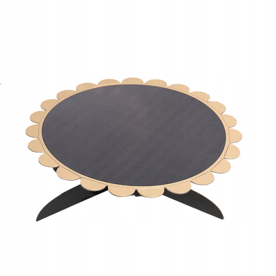 

Patera papierowa na tort czarna złota urodzin