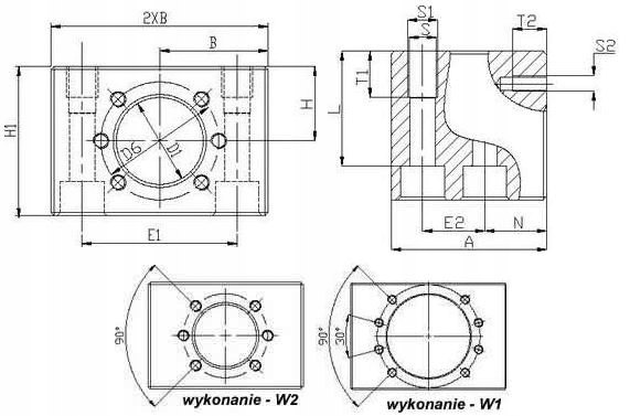 Obudowa nakrętki ONK-20 SYK blok montażowy uchwyt Model ONK20