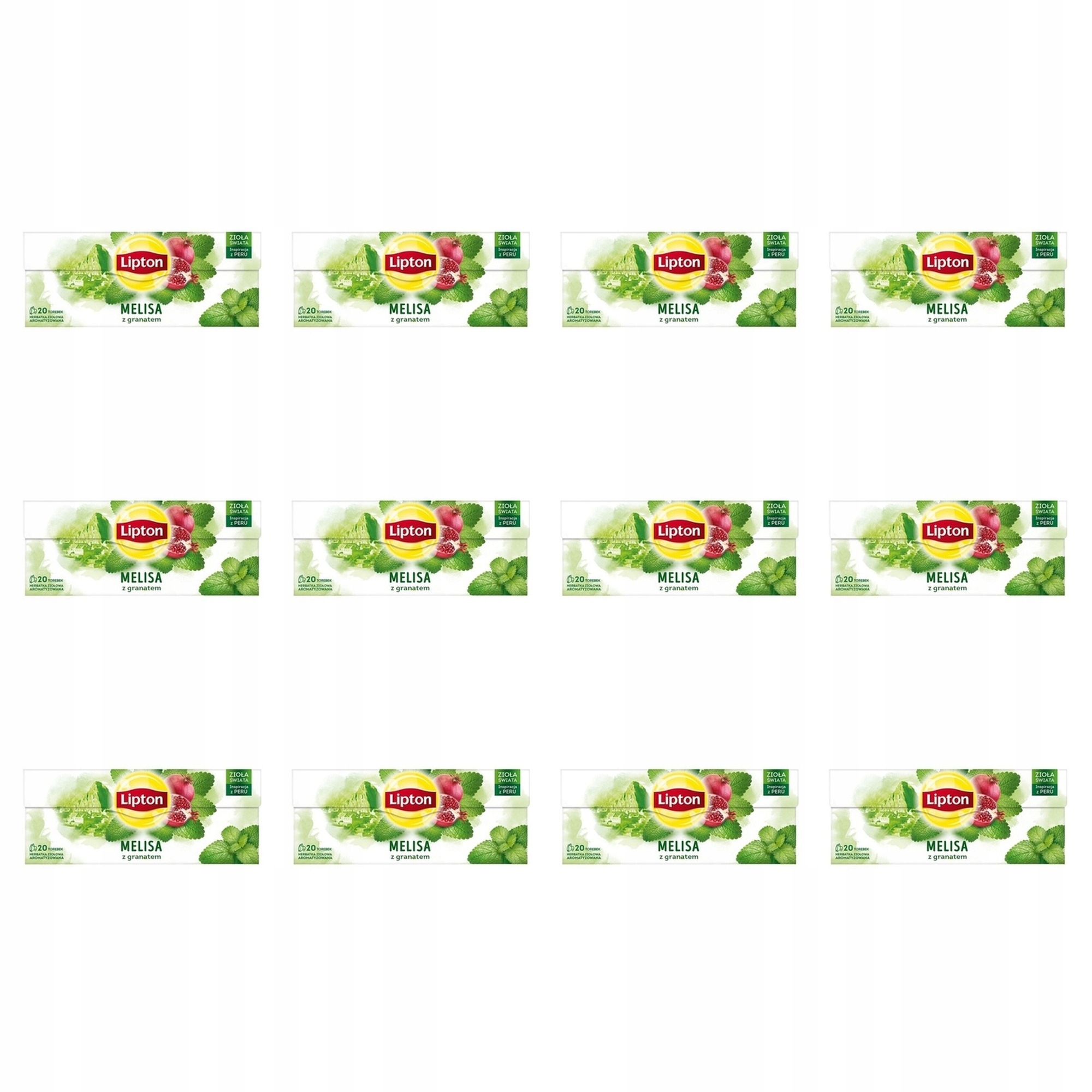 12 x 20 tb Čaj Lipton Bylinky z meduňkového světa s granátovým jablkem 24 g