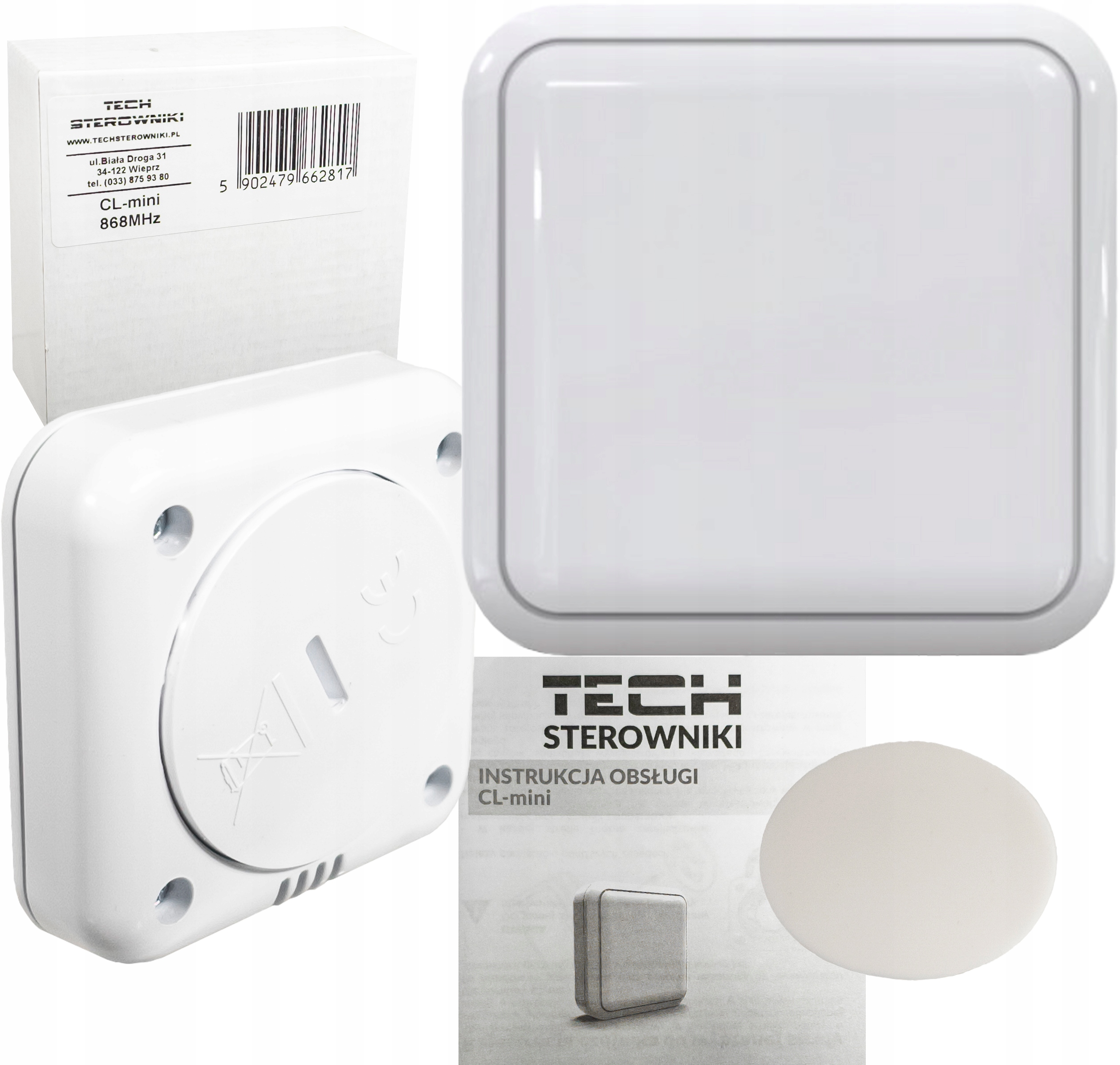 TECH CL-MINI BEZPRZEWODOWY CZUJNIK POKOJOWY IP64