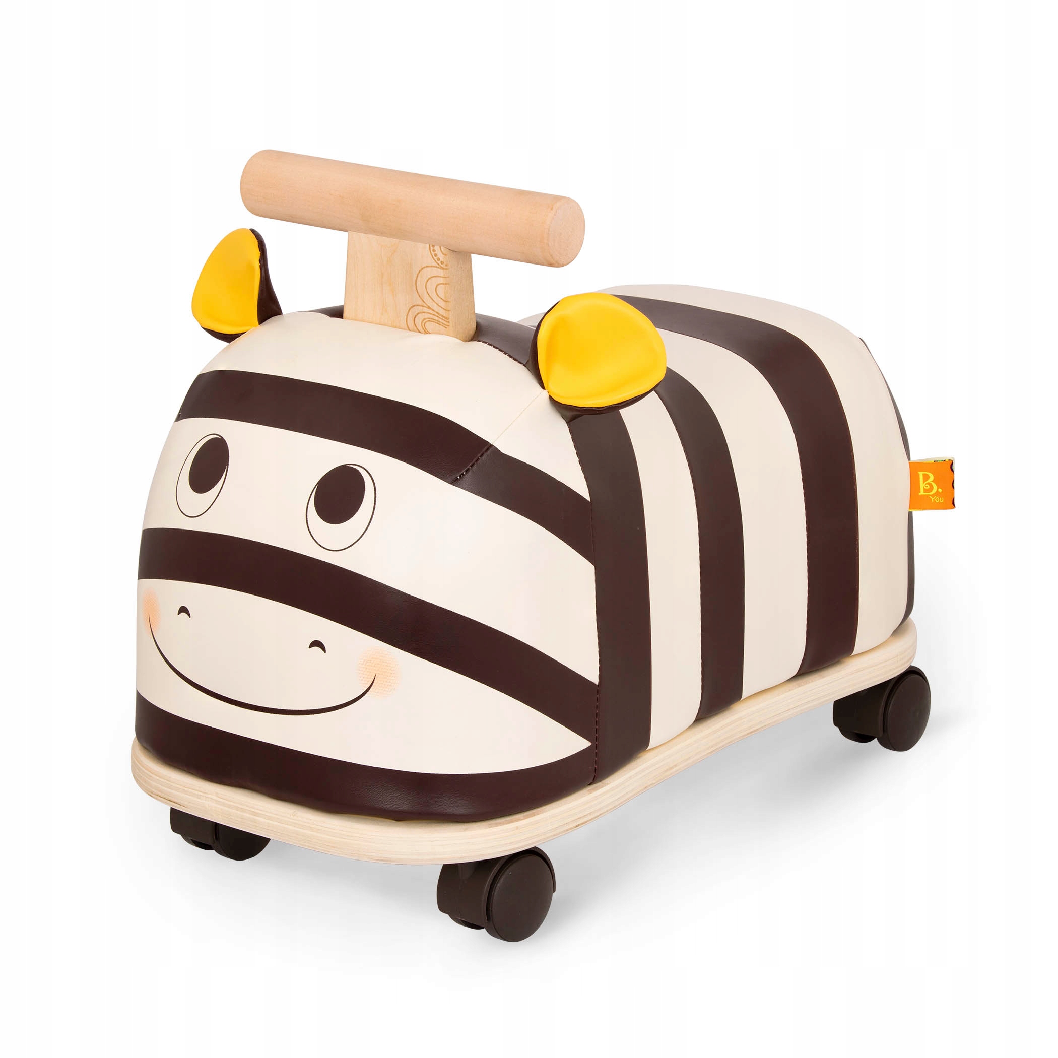 Btoys Jeździk Zebra Zippity Drewniany Pchacz 18m+