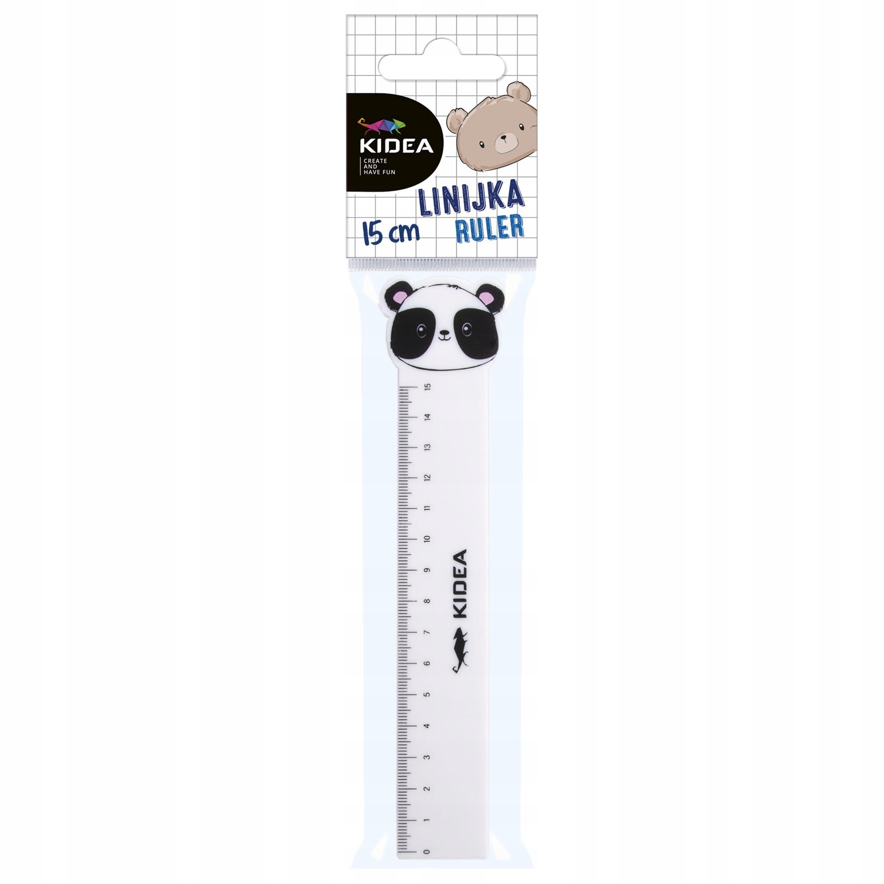 

Linijka z figurka 15cm Kidea Biały
