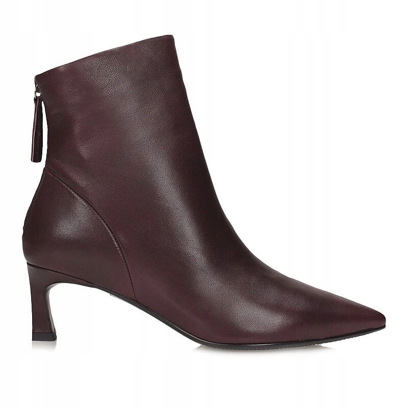 Elegantní bordó dámské kotníkové boty S.Barski CR52-661