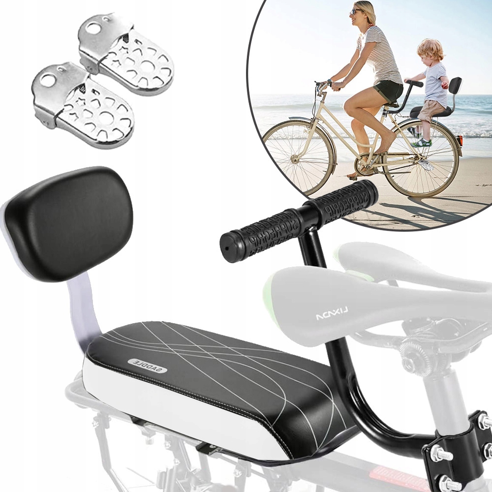 Poduszka Bagażnik Roweru Siodełko Oparcie Fotelik Rowerowy Tylny Czarny