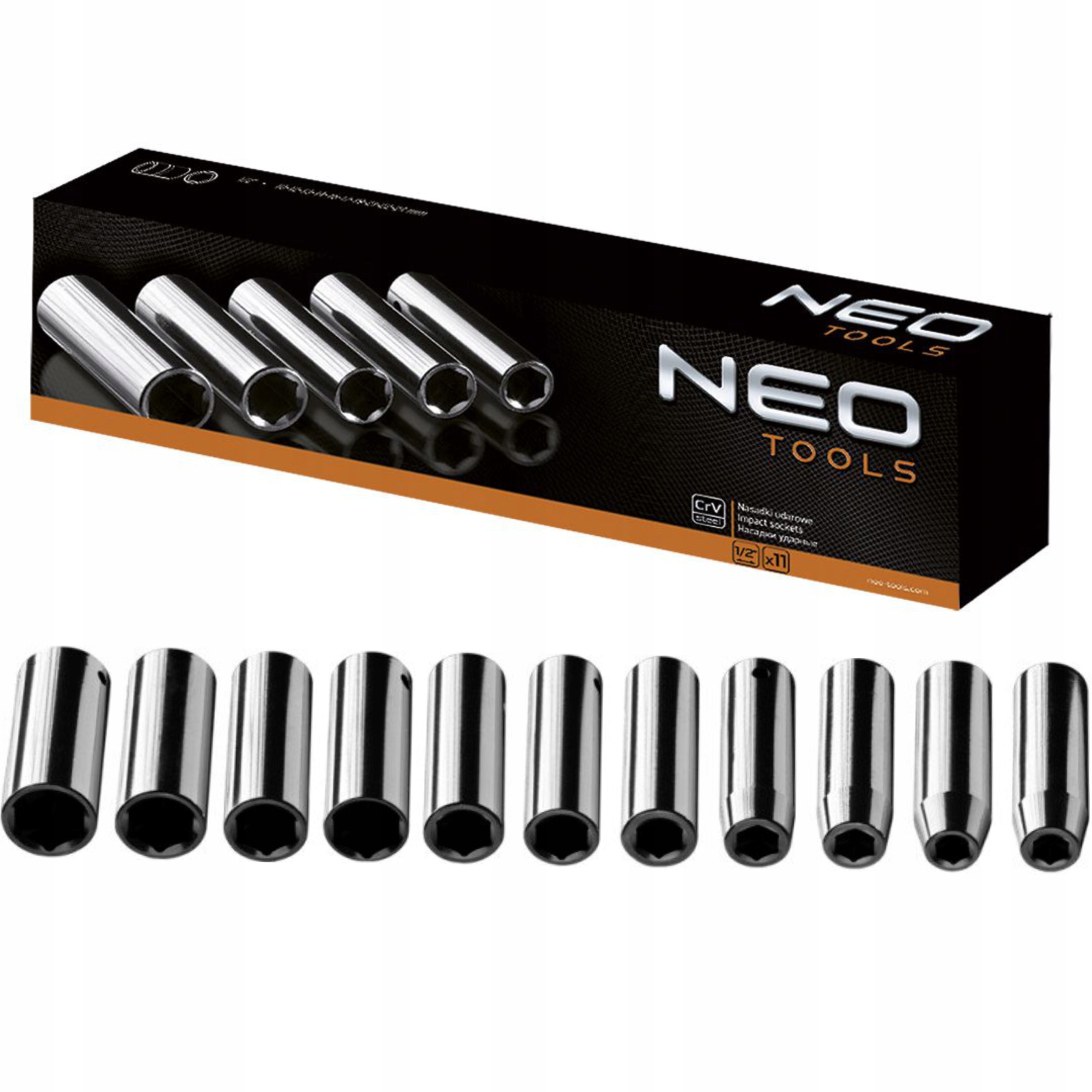 

Neo Nasadki Udarowe Długie 11 Elem 10-24mm 1/2''