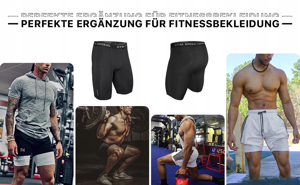 Spodenki kompresyjne Szybkoschnące Krótkie spodnie do biegania 2szt R. L Rodzaj sportowe