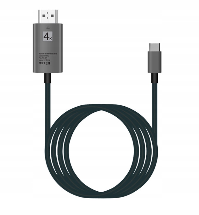 Kabel Adapter USB-C 3.1 Typ C do HDMI 4K Mhl 200cm / Huby i Adaptery USB-C  /