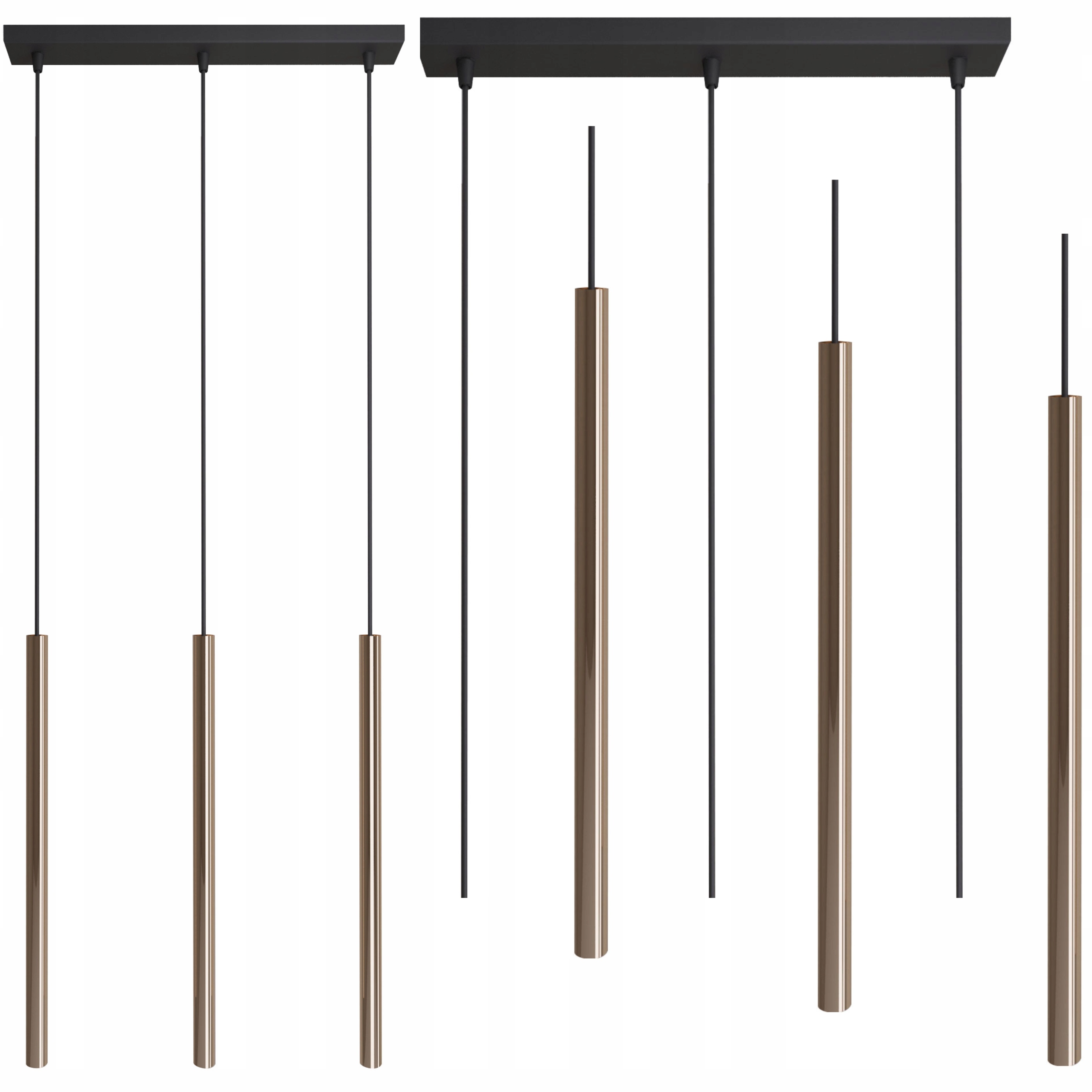 Závěsná lampa Modi III 3xg9 Zlatá Cerlux 105 cm dlouhá, Nastavitelný Převis