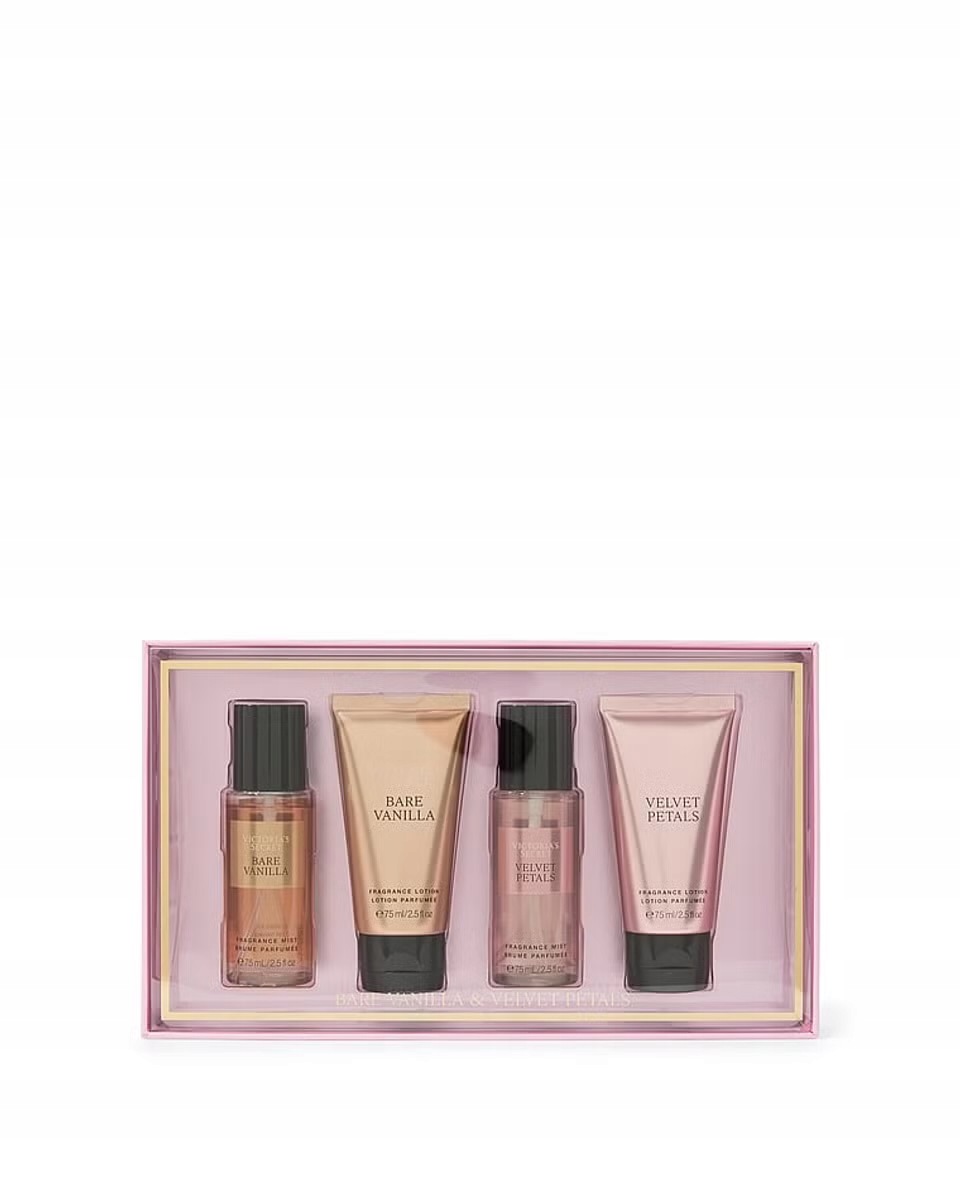 Dárková sada Victoria's bare vanilla&velvet petals 2x mlha 2xbalzám
