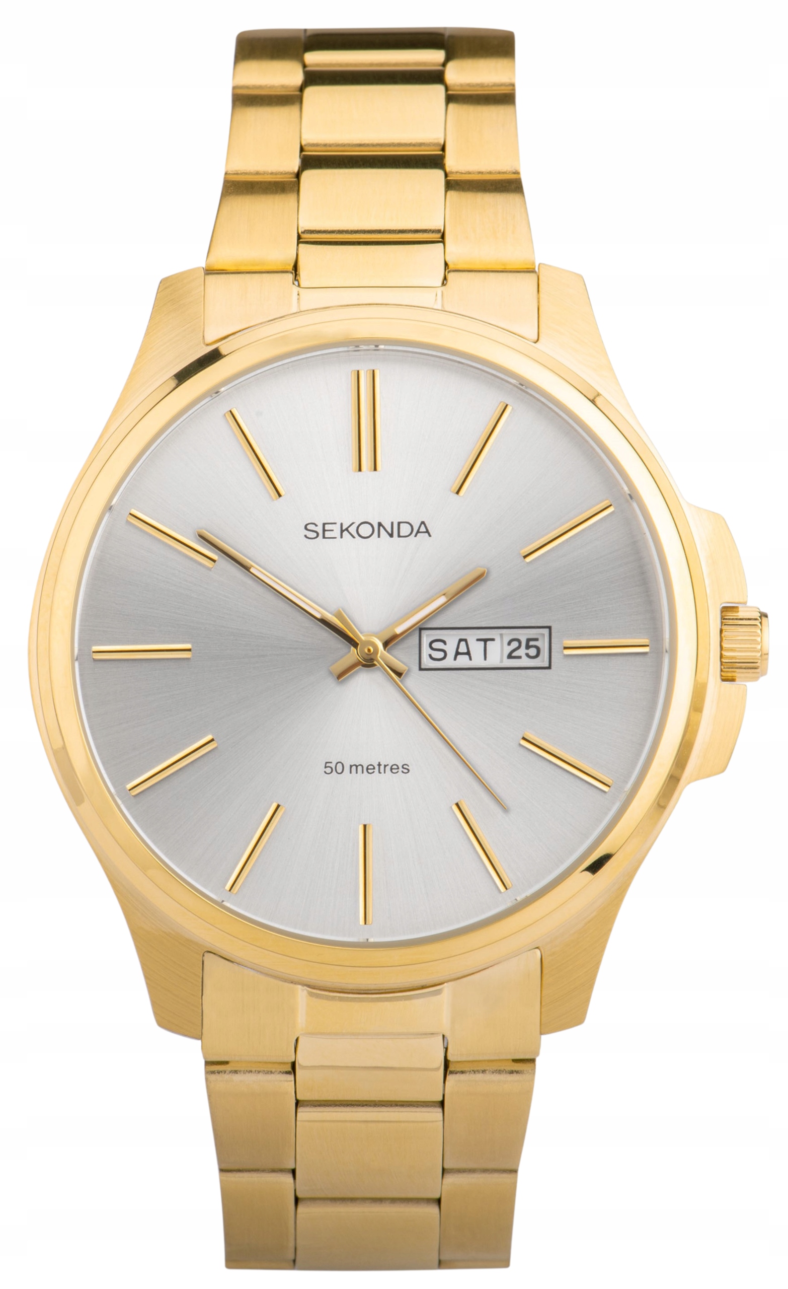 Pánské hodinky Sekonda 30154 zlatý křemenný klasický datum