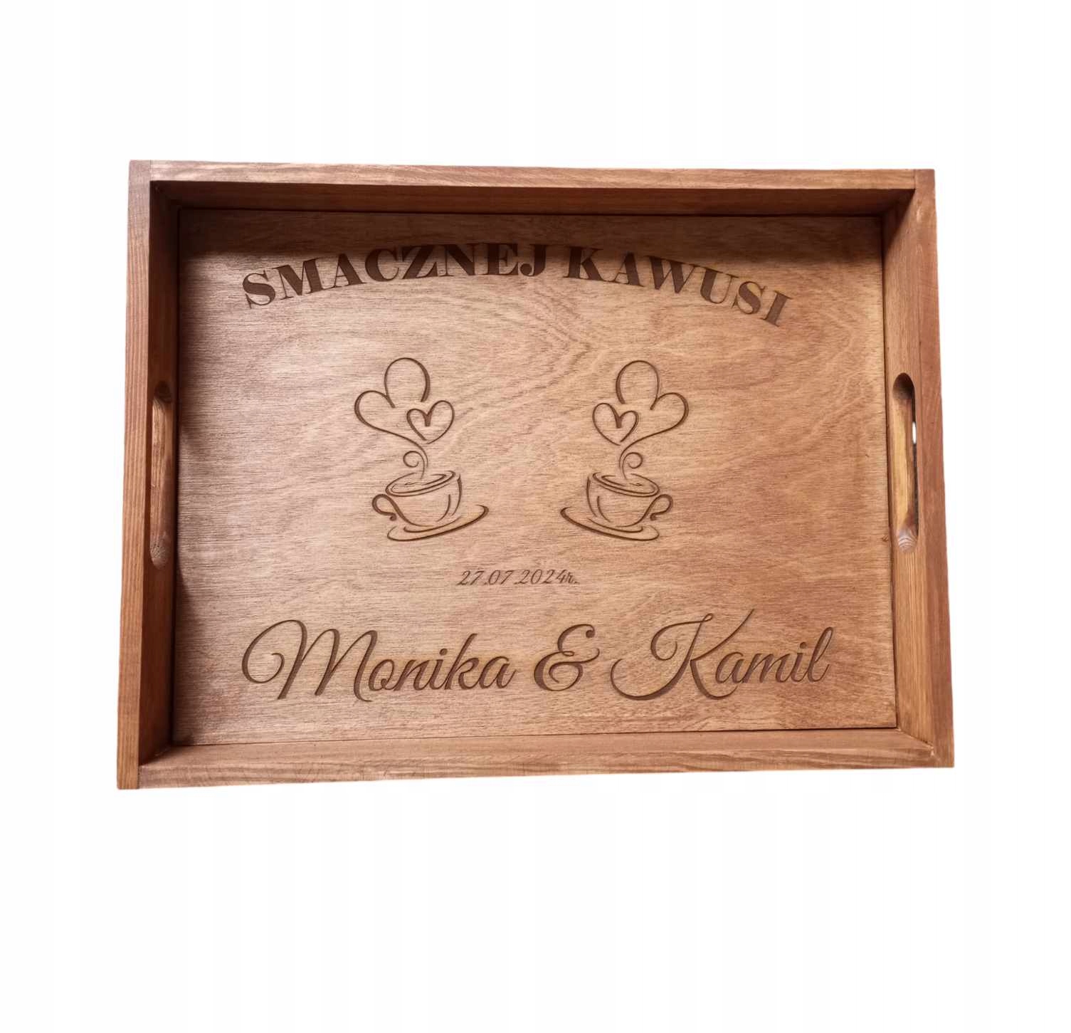 dřevěný podnos s gravírováním, svatba, výročí, kolaudace, narozeniny