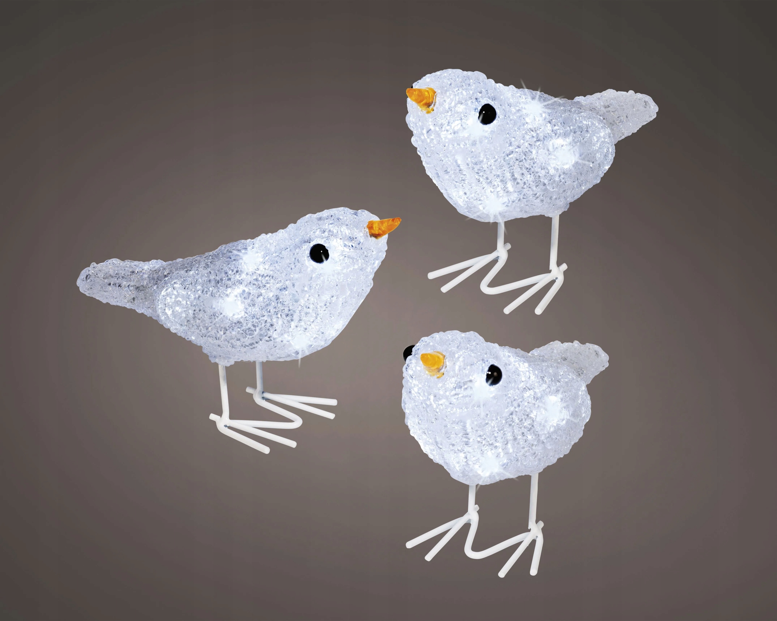 Świąteczna dekoracja LED do ogrodu ptaki ptaszki Marka Kaemingk