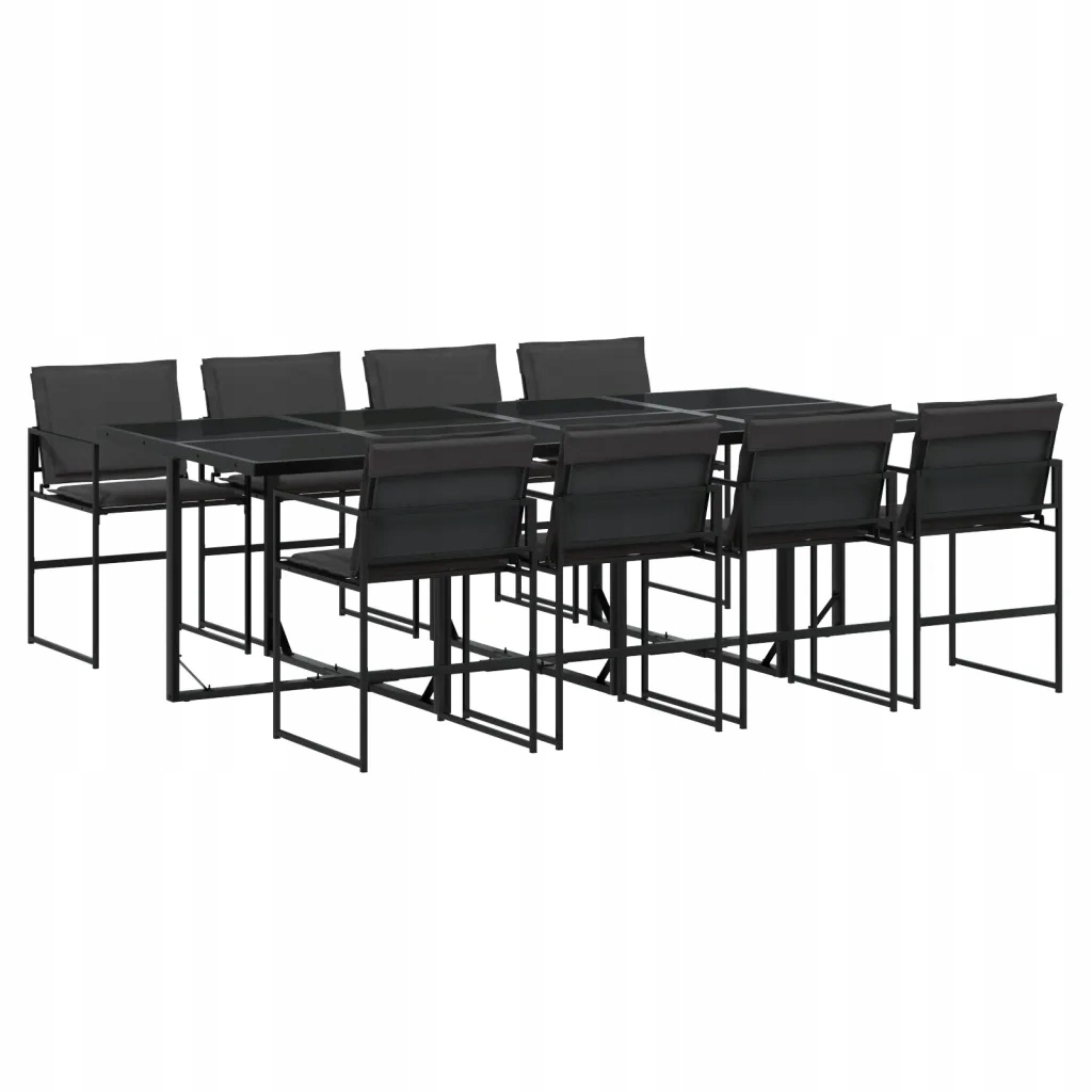 Zahradní nábytek set: Stůl 220x107x72 cm, 8 Židlí 50,5x51x81,5 cm