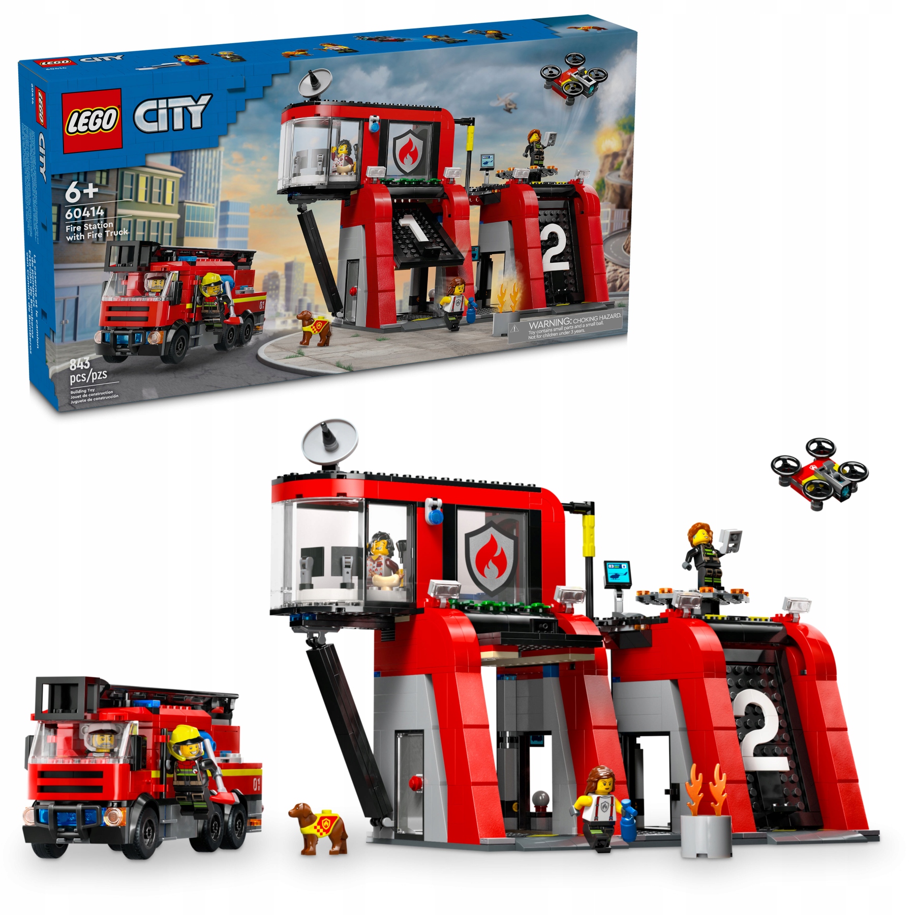 Lego City Hasičská stanice s hasičským autem 60414 hasičský set