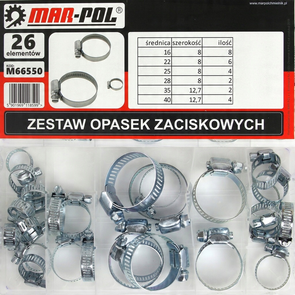 

Opaski Obejmy Ślimakowe Zaciskowe Skręcane Cybanty