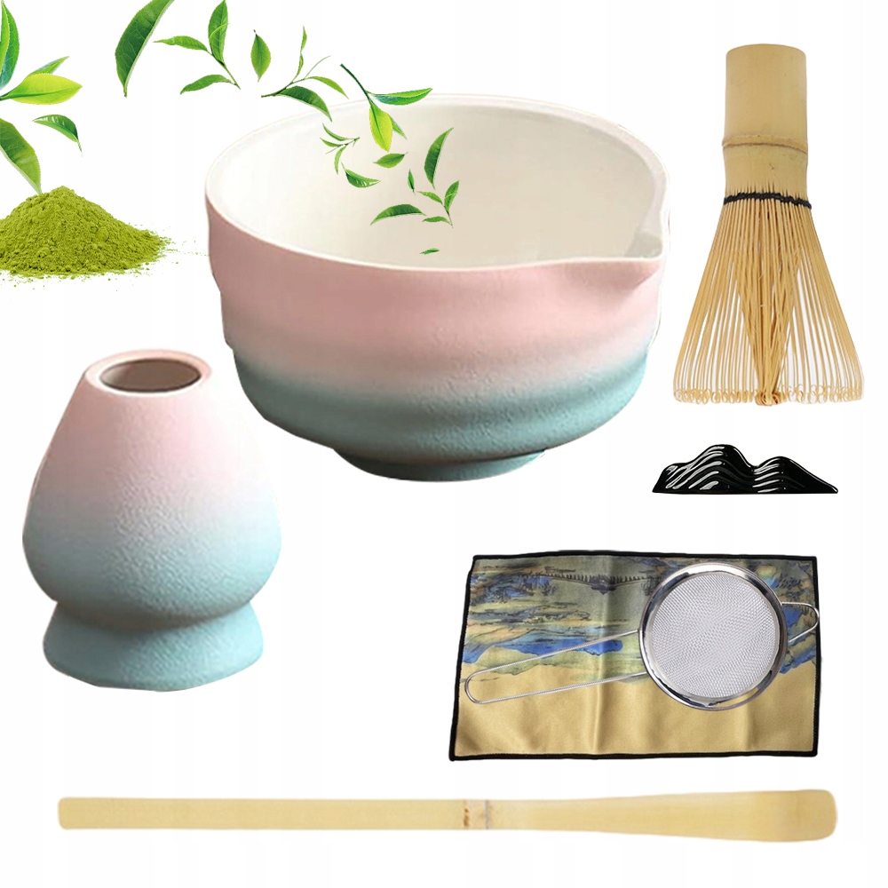 Levně Sada Nástrojů Matcha S Gradientní Mísou A Dárkovou Sítí