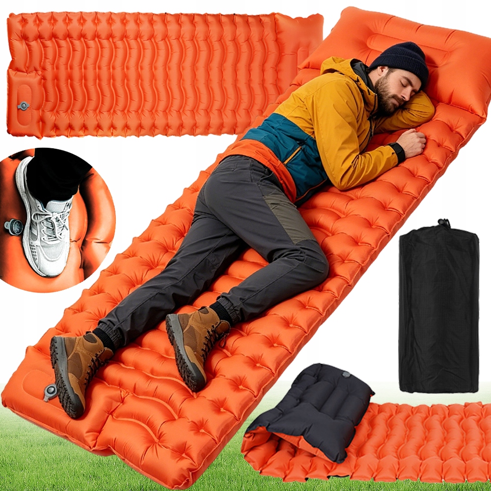 Mata Samopompująca Karimata Z Ergonomic Design Pillow 30SEC Napompowanie